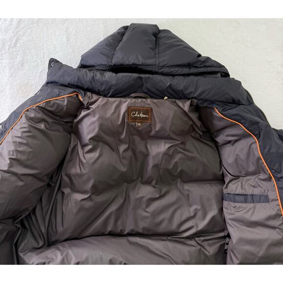 COLE HAAN Men's Size XXL Down Puffer Jacket Winter Ski Coat Removable Hood - Picture 6 of 8